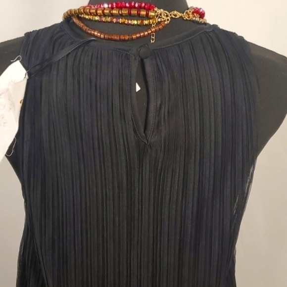 NWT Mimi Chica Black Blouse Size Large | Elegant Simple Sheer - Picture 7 of 10